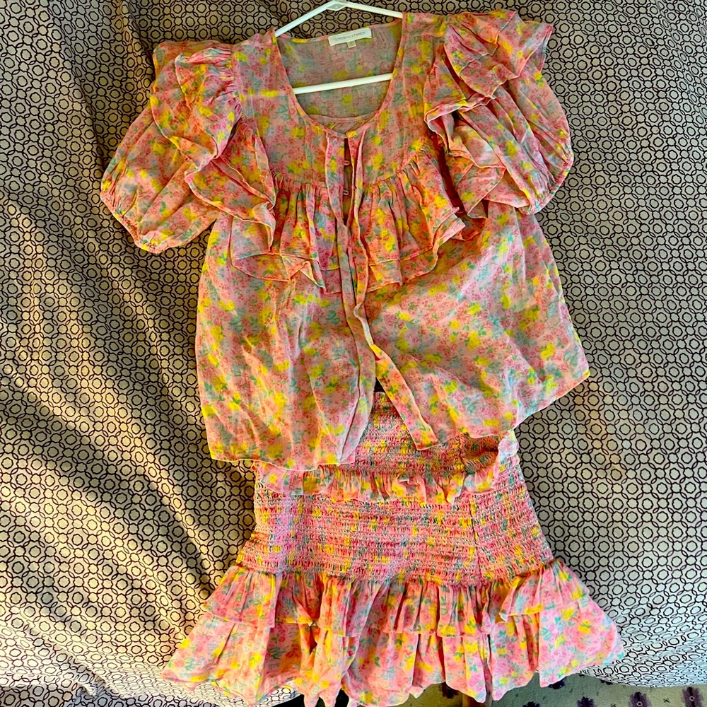 TWO PIECES!!! Bargain ******Love shack fancy top AND skirt
